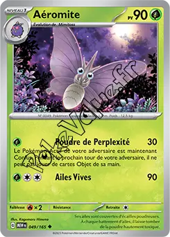 Carte Pokémon Aéromite n°049 de la série 151