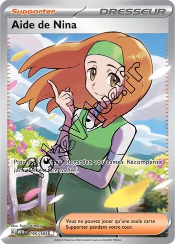 Carte Pokémon Aide de Nina n°195 de la série 151