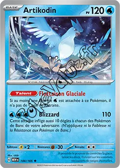 Carte Pokémon Artikodin  n°144 de la série 151