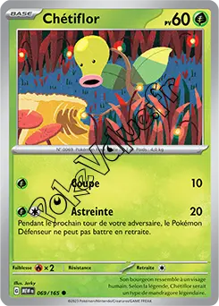 Carte Pokémon Chétiflor n°069 de la série 151