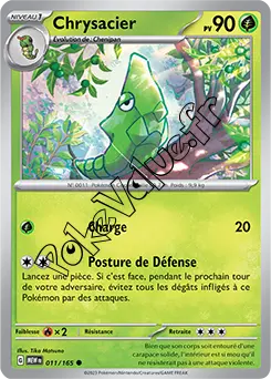 Carte Pokémon Chrysacier  n°011 de la série 151