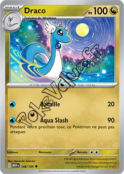Carte Pokémon Draco  n°148 de la série 151