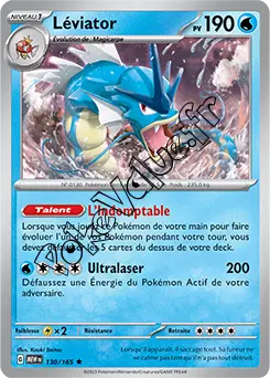 Carte Pokémon Léviator n°130 de la série 151