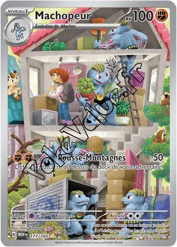 Carte Pokémon Machopeur  n°177 de la série 151