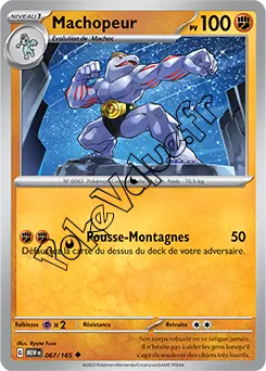 Carte Pokémon Machopeur  n°067 de la série 151