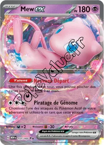 Carte Pokémon Mew ex  n°151 de la série 151