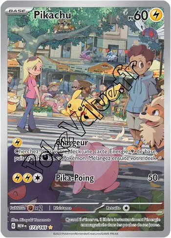 Carte Pokémon Pikachu  n°173 de la série 151