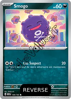 Carte Pokémon Smogo  Reverse n°109 de la série 151