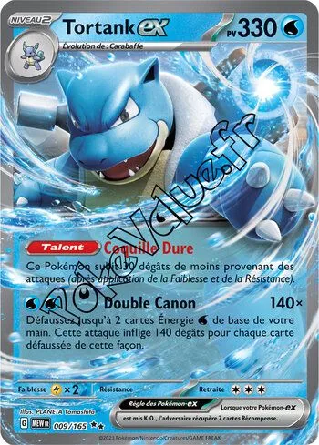Carte Pokémon Tortank ex  n°009 de la série 151