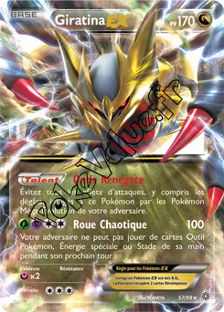 Carte Pokémon Giratina EX  n°57 de la série Origines Antiques