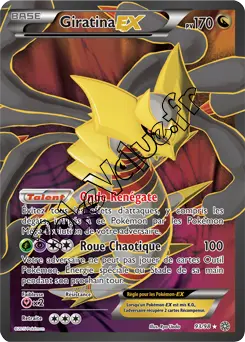 Carte Pokémon Giratina EX  n°93 de la série Origines Antiques