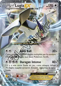 Carte Pokémon Lugia EX  n°68 de la série Origines Antiques