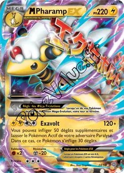 Carte Pokémon MPharamp EX  n°28 de la série Origines Antiques