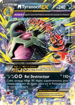 Carte Pokémon MTyranocif EX  n°43 de la série Origines Antiques