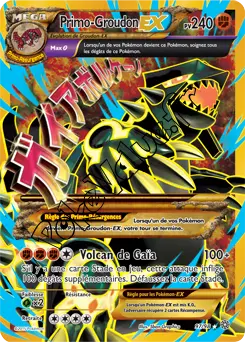 Carte Pokémon Primo-Groudon EX  n°97 de la série Origines Antiques