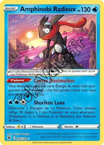 Carte Pokémon Amphinobi Radieux  n°046 de la série Astres Radieux