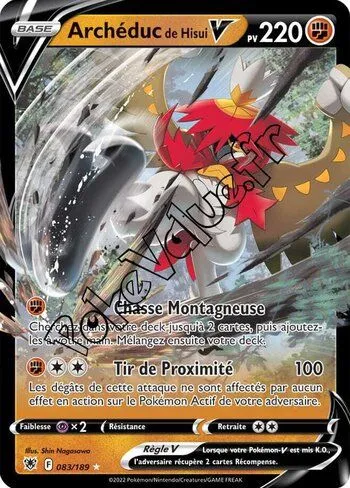 Carte Pokémon Archéduc de Hisui V  n°083 de la série Astres Radieux