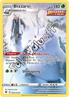 Carte Pokémon Blizzaroi  n°TG01 de la série Astres Radieux