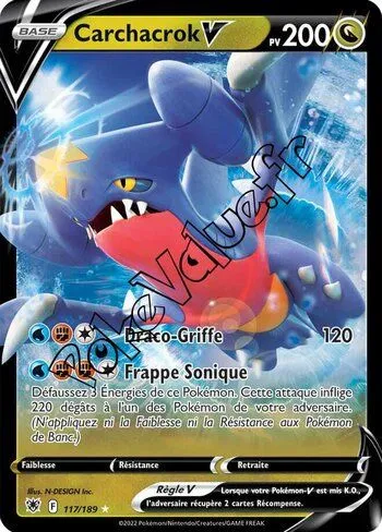 Carte Pokémon Carchacrok V  n°117 de la série Astres Radieux