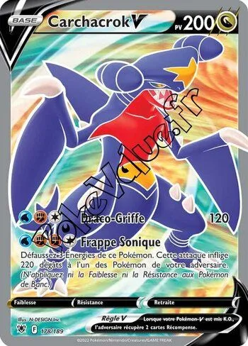 Carte Pokémon Carchacrok V  n°178 de la série Astres Radieux