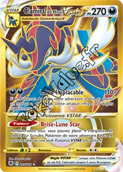 Carte Pokémon Clamiral de Hisui VSTAR  n°209 de la série Astres Radieux