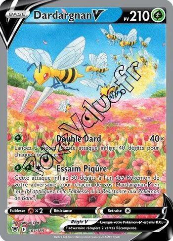 Carte Pokémon Dardargnan V  n°161 de la série Astres Radieux