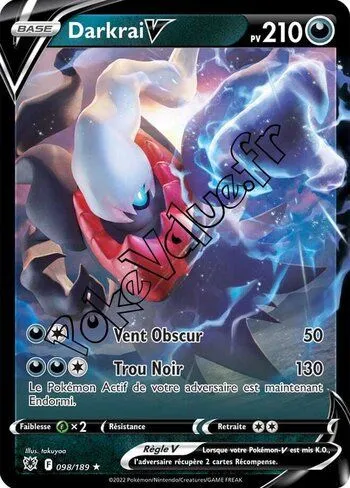 Carte Pokémon Darkrai V  n°098 de la série Astres Radieux
