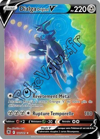 Carte Pokémon Dialga Originel V  n°177 de la série Astres Radieux