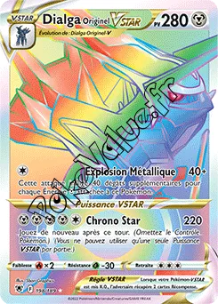 Carte Pokémon Dialga Originel VSTAR  n°198 de la série Astres Radieux