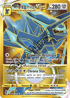 Carte Pokémon Dialga Originel VSTAR  n°210 de la série Astres Radieux