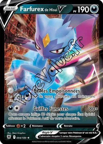 Carte Pokémon Farfurex de Hisui V  n°094 de la série Astres Radieux