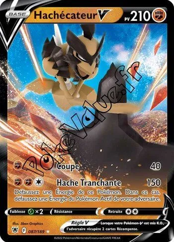 Carte Pokémon Hachécateur V  n°087 de la série Astres Radieux