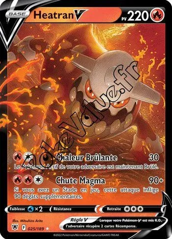 Carte Pokémon Heatran V  n°025 de la série Astres Radieux