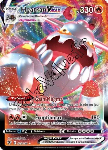Carte Pokémon Heatran VMAX  n°026 de la série Astres Radieux