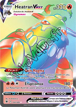 Carte Pokémon Heatran VMAX  n°191 de la série Astres Radieux