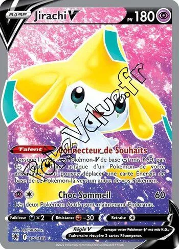 Carte Pokémon Jirachi V  n°170 de la série Astres Radieux