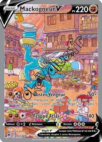 Carte Pokémon Mackogneur V  n°172 de la série Astres Radieux