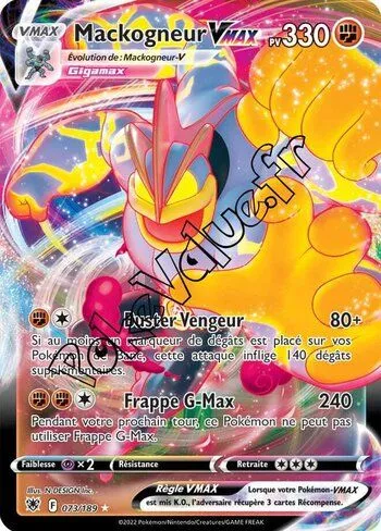 Carte Pokémon Mackogneur VMAX n°073 de la série Astres Radieux