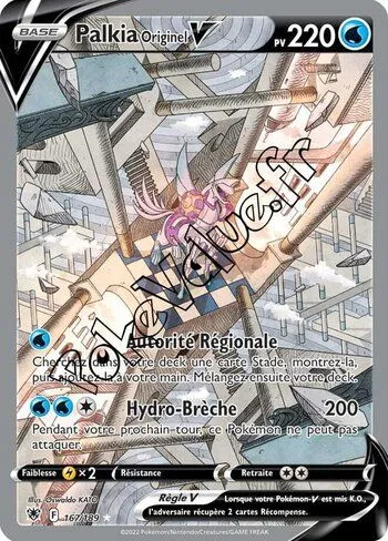 Carte Pokémon Palkia Originel V  n°167 de la série Astres Radieux