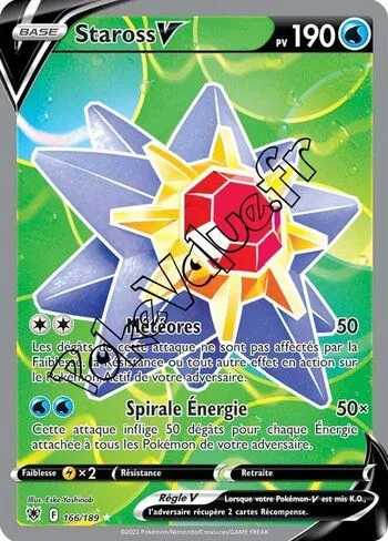 Carte Pokémon Staross V  n°166 de la série Astres Radieux