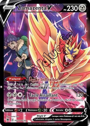 Carte Pokémon Zamazenta V  n°TG22 de la série Astres Radieux
