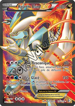 Carte Pokémon Kyurem Blanc EX  n°146 de la série Frontières Franchies