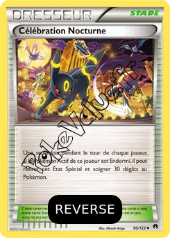 Carte Pokémon Célébration Nocturne Reverse n°96 de la série Rupture Turbo