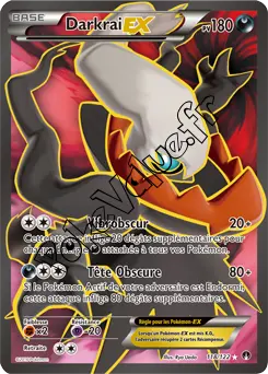 Carte Pokémon Darkrai EX  n°118 de la série Rupture Turbo