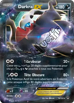 Carte Pokémon Darkrai EX  n°74 de la série Rupture Turbo