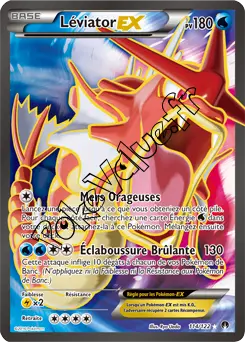 Carte Pokémon Léviator EX  n°114 de la série Rupture Turbo