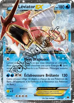 Carte Pokémon Léviator EX  n°26 de la série Rupture Turbo