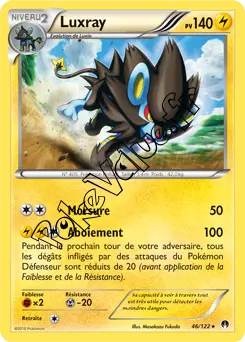 Carte Pokémon Luxray  n°46 de la série Rupture Turbo