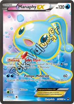 Carte Pokémon Manaphy EX  n°116 de la série Rupture Turbo