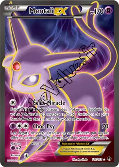 Carte Pokémon Mentali EX  n°117 de la série Rupture Turbo